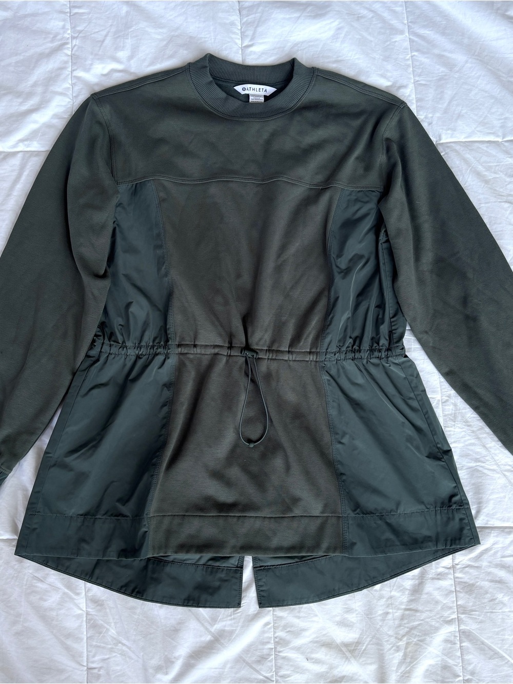 Athleta Triumph Hybrid Crewneck Top in Green Size XS - Picture 6 of 7